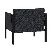 Black Patio Chair and Cushions, GM-201108-1S-CH-GG