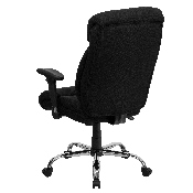 HERCULES Series Big & Tall 400 lb. Rated Black Fabric Executive Ergonomic Office Chair with Full Headrest and Arms, GO-1235-BK-FAB-A-GG