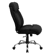 HERCULES Series Big & Tall 400 lb. Rated Black Fabric Executive Ergonomic Office Chair and Chrome Base, GO-1235-BK-FAB-GG