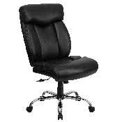 HERCULES Series Big & Tall 400 lb. Rated Black LeatherSoft Executive Ergonomic Office Chair with Full Headrest, GO-1235-BK-LEA-GG
