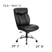 HERCULES Series Big & Tall 400 lb. Rated Black LeatherSoft Executive Ergonomic Office Chair with Full Headrest, GO-1235-BK-LEA-GG