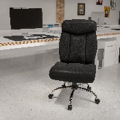 HERCULES Series Big & Tall 400 lb. Rated Black LeatherSoft Executive Ergonomic Office Chair with Full Headrest, GO-1235-BK-LEA-GG