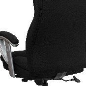 HERCULES Series Big & Tall 400 lb. Rated Black Fabric Executive Ergonomic Office Chair with Silver Adjustable Arms, GO-1534-BK-FAB-GG