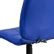 Mid-Back Blue Quilted Vinyl Swivel Task Office Chair, GO-1691-1-BLUE-GG