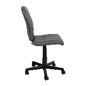 Mid-Back Gray Quilted Vinyl Swivel Task Office Chair, GO-1691-1-GY-GG