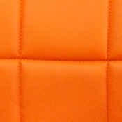 Mid-Back Orange Quilted Vinyl Swivel Task Office Chair with Arms, GO-1691-1-ORG-A-GG