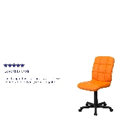 Mid-Back Orange Quilted Vinyl Swivel Task Office Chair, GO-1691-1-ORG-GG