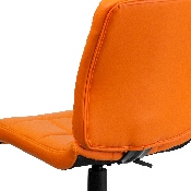 Mid-Back Orange Quilted Vinyl Swivel Task Office Chair, GO-1691-1-ORG-GG