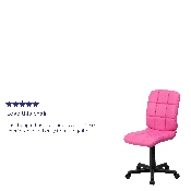 Mid-Back Pink Quilted Vinyl Swivel Task Office Chair, GO-1691-1-PINK-GG