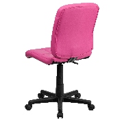 Mid-Back Pink Quilted Vinyl Swivel Task Office Chair, GO-1691-1-PINK-GG