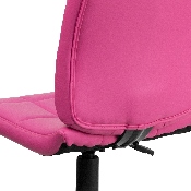 Mid-Back Pink Quilted Vinyl Swivel Task Office Chair, GO-1691-1-PINK-GG