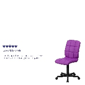 Mid-Back Purple Quilted Vinyl Swivel Task Office Chair, GO-1691-1-PUR-GG