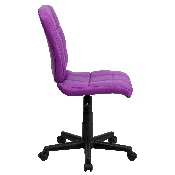 Mid-Back Purple Quilted Vinyl Swivel Task Office Chair, GO-1691-1-PUR-GG