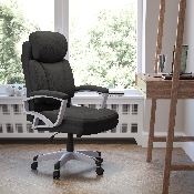HERCULES Series Big & Tall 500 lb. Rated Black Fabric Executive Swivel Ergonomic Office Chair with Arms, GO-1850-1-FAB-GG