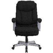 HERCULES Series Big & Tall 500 lb. Rated Black Fabric Executive Swivel Ergonomic Office Chair with Arms, GO-1850-1-FAB-GG
