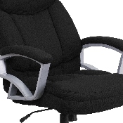 HERCULES Series Big & Tall 500 lb. Rated Black Fabric Executive Swivel Ergonomic Office Chair with Arms, GO-1850-1-FAB-GG
