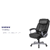 HERCULES Series Big & Tall 500 lb. Rated Black LeatherSoft Executive Swivel Ergonomic Office Chair with Arms, GO-1850-1-LEA-GG