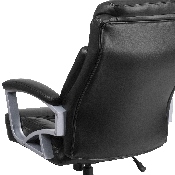 HERCULES Series Big & Tall 500 lb. Rated Black LeatherSoft Executive Swivel Ergonomic Office Chair with Arms, GO-1850-1-LEA-GG