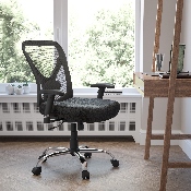 Big & Tall Office Chair - Adjustable Height Mesh Swivel Office Chair with Wheels, GO-2032-GG