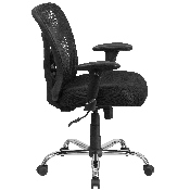 Big & Tall Office Chair - Adjustable Height Mesh Swivel Office Chair with Wheels, GO-2032-GG