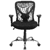 Big & Tall Office Chair - Adjustable Height Mesh Swivel Office Chair with Wheels, GO-2032-GG