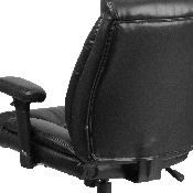 HERCULES Series Big & Tall 400 lb. Rated Black LeatherSoft Deep Tufted Ergonomic Task Office Chair with Adjustable Arms, GO-2073-LEA-GG