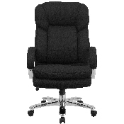 HERCULES Series 24/7 Intensive Use Big & Tall 500 lb. Rated Black Fabric Executive Ergonomic Office Chair with Loop Arms, GO-2078-GG