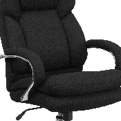 HERCULES Series 24/7 Intensive Use Big & Tall 500 lb. Rated Black Fabric Executive Ergonomic Office Chair with Loop Arms, GO-2078-GG