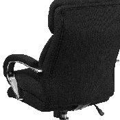 HERCULES Series 24/7 Intensive Use Big & Tall 500 lb. Rated Black Fabric Executive Ergonomic Office Chair with Loop Arms, GO-2078-GG