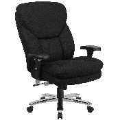 HERCULES Series 24/7 Intensive Use Big & Tall 400 lb. Rated Black Fabric Executive Ergonomic Office Chair with Lumbar Knob, GO-2085-GG, GO-2085-GG