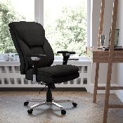 HERCULES Series 24/7 Intensive Use Big & Tall 400 lb. Rated Black Fabric Executive Ergonomic Office Chair with Lumbar Knob, GO-2085-GG, GO-2085-GG