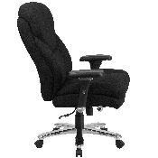 HERCULES Series 24/7 Intensive Use Big & Tall 400 lb. Rated Black Fabric Executive Ergonomic Office Chair with Lumbar Knob, GO-2085-GG, GO-2085-GG