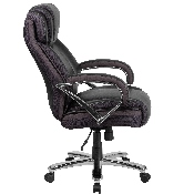 HERCULES Series Big & Tall 500 lb. Rated Black LeatherSoft Executive Swivel Ergonomic Office Chair with Extra Wide Seat, GO-2092M-1-BK-GG