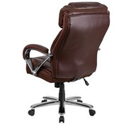 HERCULES Series Big & Tall 500 lb. Rated Brown LeatherSoft Executive Swivel Ergonomic Office Chair with Extra Wide Seat, GO-2092M-1-BN-GG