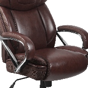 HERCULES Series Big & Tall 500 lb. Rated Brown LeatherSoft Executive Swivel Ergonomic Office Chair with Extra Wide Seat, GO-2092M-1-BN-GG