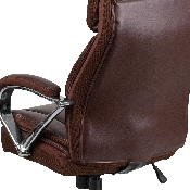 HERCULES Series Big & Tall 500 lb. Rated Brown LeatherSoft Executive Swivel Ergonomic Office Chair with Extra Wide Seat, GO-2092M-1-BN-GG