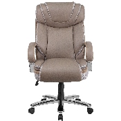 HERCULES Series Big & Tall 500 lb. Rated Taupe LeatherSoft Executive Swivel Ergonomic Office Chair with Extra Wide Seat, GO-2092M-1-TP-GG