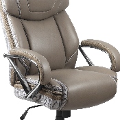 HERCULES Series Big & Tall 500 lb. Rated Taupe LeatherSoft Executive Swivel Ergonomic Office Chair with Extra Wide Seat, GO-2092M-1-TP-GG
