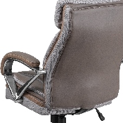 HERCULES Series Big & Tall 500 lb. Rated Taupe LeatherSoft Executive Swivel Ergonomic Office Chair with Extra Wide Seat, GO-2092M-1-TP-GG