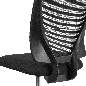Ergonomic Mid-Back Mesh Drafting Chair with Black Fabric Seat and Adjustable Foot Ring, GO-2100-GG