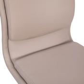 Madigan Mid-Back Armless Swivel Task Office Chair with LeatherSoft and Adjustable Chrome Base, Taupe, GO-21111-TAUPE-GG