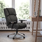 HERCULES Series 24/7 Intensive Use Big & Tall 400 lb. Rated Black Fabric Executive Ergonomic Office Chair with Lumbar Knob, GO-2149-GG