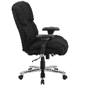 HERCULES Series 24/7 Intensive Use Big & Tall 400 lb. Rated Black Fabric Executive Ergonomic Office Chair with Lumbar Knob, GO-2149-GG