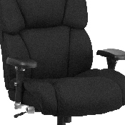 HERCULES Series 24/7 Intensive Use Big & Tall 400 lb. Rated Black Fabric Executive Ergonomic Office Chair with Lumbar Knob, GO-2149-GG