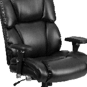 HERCULES Series 24/7 Intensive Use Big & Tall 400 lb. Rated Black LeatherSoft Executive Lumbar Ergonomic Office Chair, GO-2149-LEA-GG