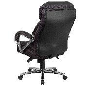 HERCULES Series Big & Tall 500 lb. Rated Black LeatherSoft Executive Swivel Ergonomic Office Chair with Chrome Base and Arms, GO-2222-GG