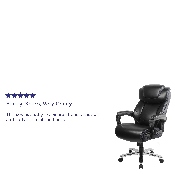 HERCULES Series Big & Tall 500 lb. Rated Black LeatherSoft Executive Swivel Ergonomic Office Chair with Adjustable Headrest, GO-2223-BK-GG