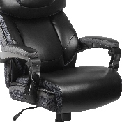 HERCULES Series Big & Tall 500 lb. Rated Black LeatherSoft Executive Swivel Ergonomic Office Chair with Adjustable Headrest, GO-2223-BK-GG