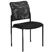 Comfort Black Mesh Stackable Steel Side Chair, GO-515-2-GG