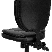 Mid-Back Black LeatherSoft Multifunction Swivel Ergonomic Task Office Chair with Pillow Top Cushioning, GO-930F-BK-LEA-GG